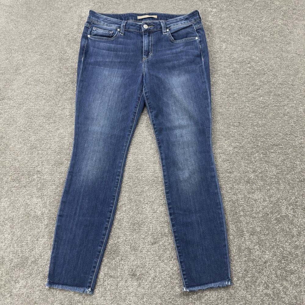 Joes Jeans Blanche Skinny Ankle Raw Hem Denim Jeans Womens 28‎ Mid Rise Blue